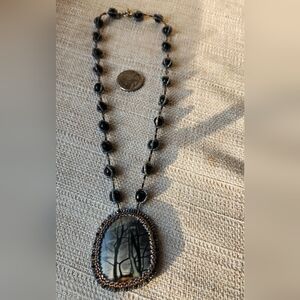 Victorian Gothic Black Beaded Necklace